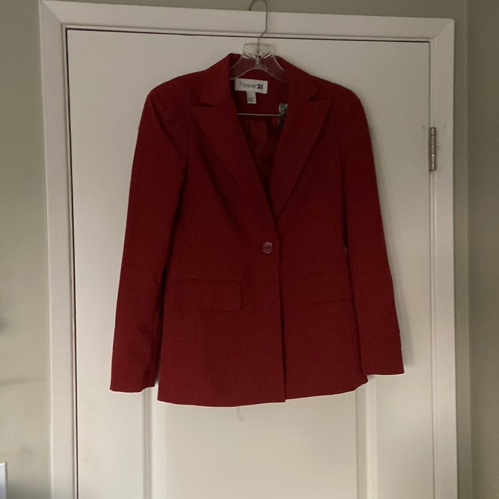 Red business blazer
